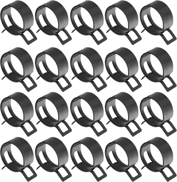 MroMax 20Pcs 0.94"(24mm) ID Spring Band Hose Clamps for Automotive Replacement Fastener