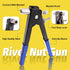 Kadrick 560PCS (M3 M4 M5 M6 M8), 16" 5 Rivet Nuts Tool Kit with Metric Threaded Rivets Heavy-Duty Rivet Nut Gun