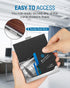 MaxGear Walnut Wood Business Card Holder, Professional Slim Card Case for Men & Women, Black