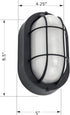 Dimmable, 6W 60W, 450 3000K 80CRI, WISBEAM LED Bulkhead Light, Outdoor LED Wall Light for House, Replace Lumen Daylight