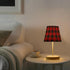 3 ALAZA Table Lamp Red and Black Buffalo Plaid Checkered Xmas Bedside Lamp for Bedroom LED Nightstand Desk Lamp