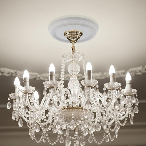 2Pairs Fans,9.84" 3.8" White Ceiling Medallion Ceiling Fan Light Covers,Split Ceiling Light Medallion for Light