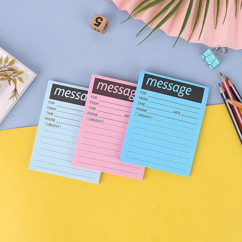 While You Were Out One-Sided Note Pads, 8 Colors Telephone Message Sticky Notes for Office, Home, School