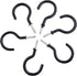 Kare Kind 25 pcs Ceiling Hooks, Rubber Coated with 13x Black and 12x White Hooks for Indoor Outdoor Use