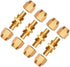 4 Pack Solid Brass HPT Air Reusable Hose Splicer Repair Kit for 1/4-Inch ID Hose