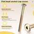 METALLIXITY Set (M6-1x40/50/60/70/80mm) 50Pcs, M6 Furniture Crib Screws Replacement Connector Bolt Screw Barrel Nuts