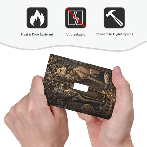 Medieval Of Two Wolves 1 Gang Single Toggle Light Switch Cover Decorative Wall Plate for Bedroom Bathroom Kitchen.