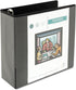 Universal UNV30753 4 in. Capacity 11 in. x 8.5 in. 3 Rings Deluxe Easy-to-Open D-Ring View Binder - Black by Universal