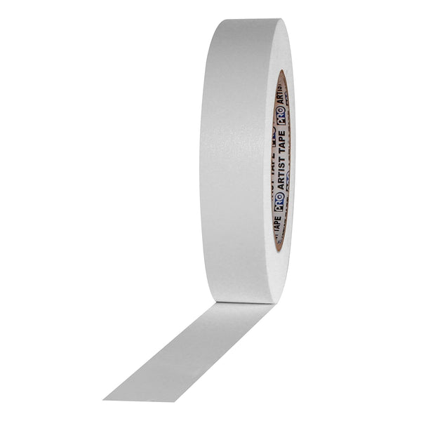 ProTapes Artist Tape Flatback Printable Paper Board or Console Tape, 60 yds Length x 1" Width, White