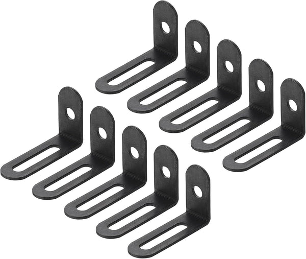PATIKIL 10 Pcs Metal L-Shape Brackets, 38mm x 24mm (1.5"x0.9") 90 Degree