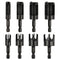 Rocaris 8 Pack Wood Plug Cutter Drill Bit Set, Straight and Tapered Cutting Tool with 1/4" Hex Shank
