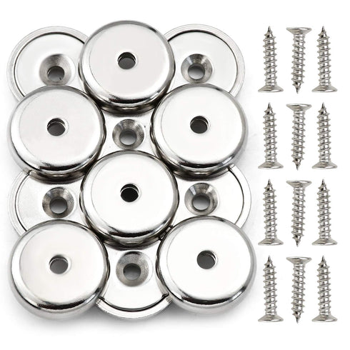 LOVIMAG 60 lbs Neodymium Cup Magnets, Industrial Strength Round Base Rare Earth Magnets, Pack of 12 with Heavy Duty
