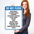18x24 Inches, 55 Do Not Flush Baby Wipes Cleaning Wipes Condoms Disposable Diapers Facial Wipes Grease Hair Sign, mil