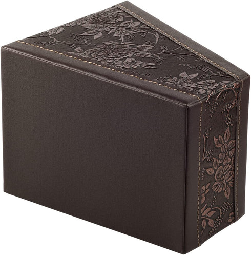 PU Leather TV Remote Control Holder with 3 Compartments, Nightstand Caddy Organizer, Storage Box for Media Accessories