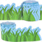 Juvale 12-Pack Green Grass Bulletin Board Border Strips 3in x 36ft for Spring Classroom Decor