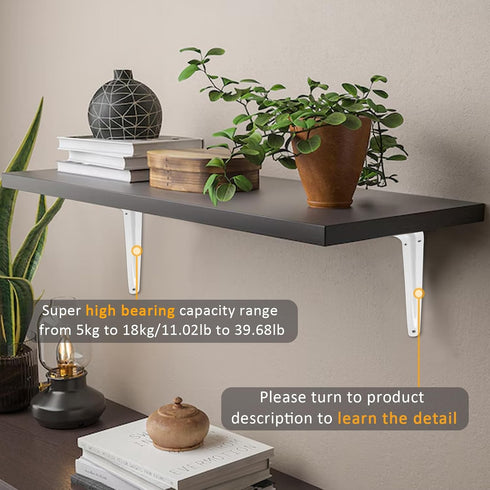 verkelly 4 8 10 Inch Pcs Shelf Brackets, x Heavy Duty Metal Wall Corner Angle Shelving for Wall Hanging Shelves