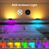 3 Dimmable Kitloo Wall Lights, Battery Operated Wall Sconces RGB Ambient Lighting, Color Changing Rechargeable Wall