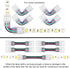 10 Pack 4 Pin LED Strip Light Connectors, 10 mm Solderless LED Strip Connector for Waterproof RGB Lights