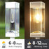 8 Pack Bulb Solar Pathway Lights Solar Outdoor Lights with LED Tungsten Filament Waterproof Stainless Steel Garden