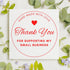 Packaging, 1-5/8" Personalized Thank You Stamp for Small Business, Custom Pre-Inked Handmade with Love Message Stamper