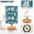 ALAZA Bedside Table Lamp for Bedroom Teal Hawaiian Floral Nightstand LED Light Lamps with USB Port Linen Fabric Shade