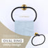 Towel Ring Black & Gold, Suyar Stainless Steel Hand Towel Holder, Oval Shape Towel Rack for Bathroom Wall