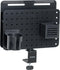 VIVO Steel Clamp-on Rotating Pegboard with Laptop Holder, 14 x 11 inch Magnetic Desk Accessory Organizer (Black)