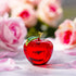 H&D Glaze Crystal Apple Paperweight Craft Decoration, Red