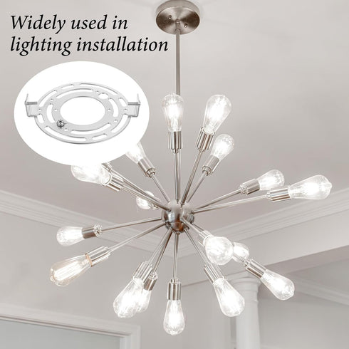 Xelsluthe 115mm (4.5") Light Fixture Mounting Bracket, Light-Mounting Bracket Light Crossbar Round Ceiling Plate