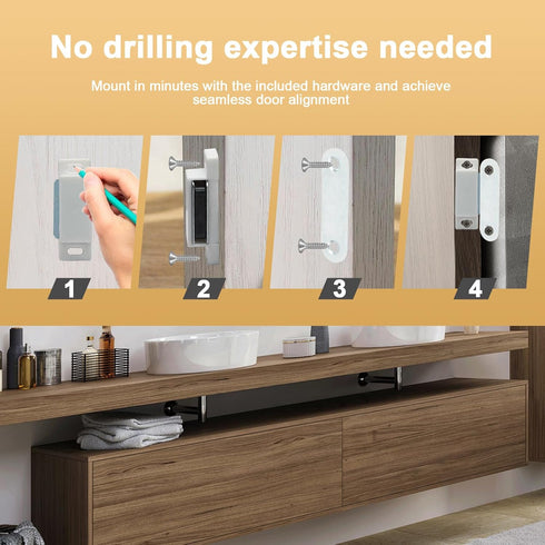 Jersvimc 6Pcs Closet Magnetic Door Catch Cabinet Door Magnets Catch, Drawer Magnet Latch Magnetic Shutter Hardware