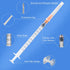 ProtectX 50 Pack 1ml/cc Syringe with 25G 1 Inch Needle Luer Slip Disposable Syringe for Scientific Labs, Industrial Dispensing Animal and Pet Supplies, Individually Sealed Packed