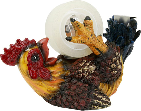 Rooster Novelty Tape Dispenser, 6 Inches, Office Gag Gift for Coworkers