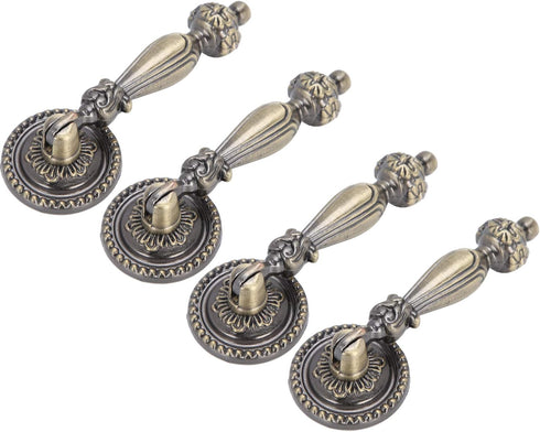 Alvinlite Antique Drawer Cabinet Pull Handle Bronze Handles Single Hole Handle for Bedside Cabinets Office Cabinets