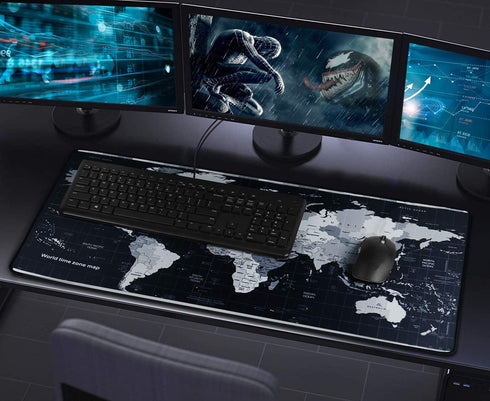 Gaming Mouse Pad, Large Extended Desk Mouse Pad, Non-Slip Spill-Resistant with Special-Textured Surface, Anti-Fray