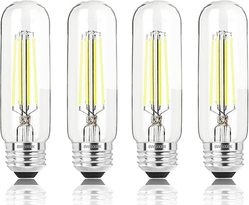 5 Inch Edison Bulb, 5000K Daylight White E26 Led Bulb 6W Dimmable,
