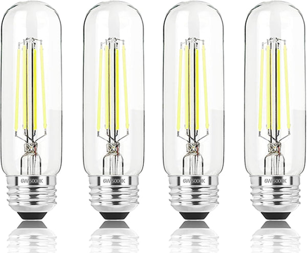 5 Inch Edison Bulb, 5000K Daylight White E26 Led Bulb 6W Dimmable,