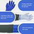 Long Waterproof Gloves, Reusable Chemical Gloves, Padded Cotton Lined, Acid & Oil Resistant, 28 inch XL