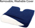 Tailbone Carex Memory Foam Coccyx Seat Cushion - Pain Relief Cushion - Sciatica Pillow for Sitting and Pain Relief