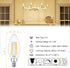 Dimmable Bulb 2700K White,E12 Bulb 60W Bulb Shape,C35 Bulb Glass,600LM,6 Pack Cotanic Candelabra LED Warm Base Ceiling
