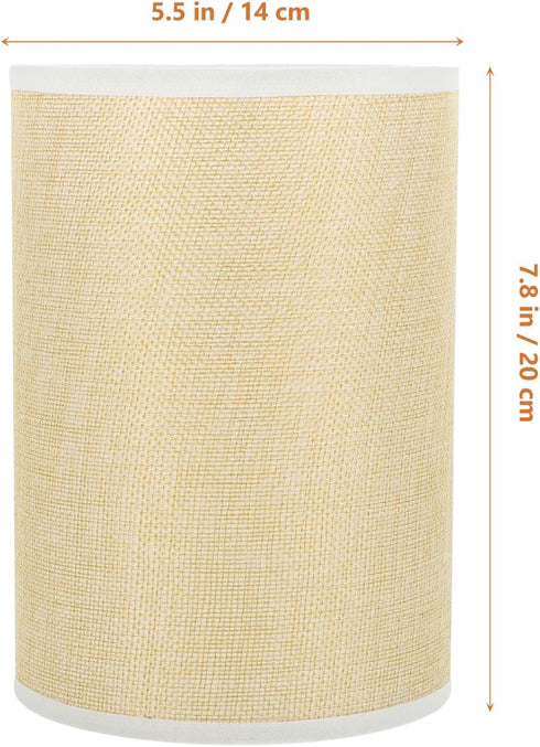 7.87X5.51In STOBOK Table Lamp Shade Replacement Fine Linen Lampshade Cover for Desk Floor Lamp Modern Decorative Light
