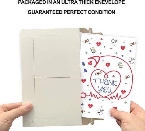 Packaged Prime Greetings Thank You Card For Healthcare, Nurse, Doctor, Made in America, Eco-Friendly, Thick Card Stock