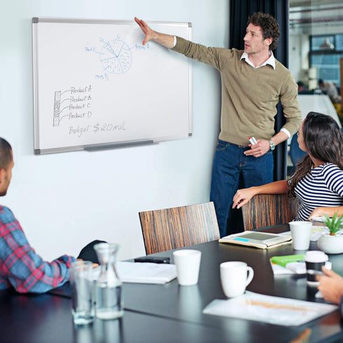 Magnetic Whiteboard 18 x 24 - Dry Erase Board for Meeting/Organizing/Displaying, Wall Mounted