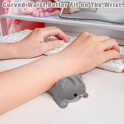 Small Cute Cartoon Mouse Pad, Mouse Pad with Ergonomic Wrist Rest Support, Office Decompress, Comfortable Mouse Pad for PC, Computer, Laptop by PloutoRich