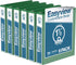 EasyView Premium 1.5-Inch Binders, 3-Ring Colored Binder Notebooks with Clear-View Covers, Pack of 6, Green