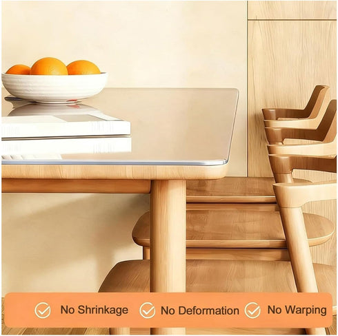 Ldhpaxl 1.5mm 19"x19", Thick Waterproof Desk Mat Clear PVC Table Protector, for Coffee Table, Writing Desk & Sofa Side