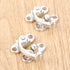 Yetaha 2PCS Antique Box Hasp Latch - Decorative Horn Lock Silver Hook Buckle Clasp Small Hardware for Wooden Jewelry