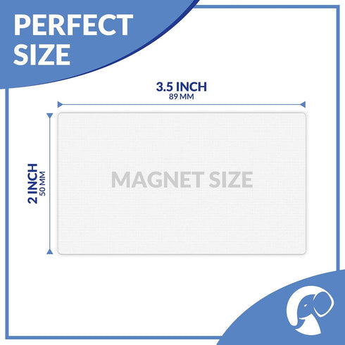 Business Card Magnets Pack of 100, Customize with Peel and Stick Adhesive for Personalized Magnetic Business Cards