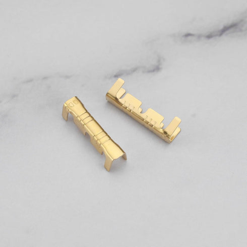 eMagTech 200Pcs Brass Crimp Electrical Connector, U-Shaped Terminal Connectors for Lines 0.5-1.5mm²