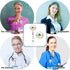 Retractable Badge Reels with Beads: Sunrise Landscape ID Holders for Nurses, Teachers, and Office Workers