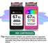 JINTUM Remanufactured Ink Cartridges for HP 67 67XL, Replacement for 2755e 2700 2752e 4155e Printers (1 Black, 1